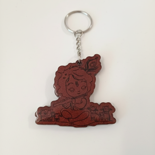 krishna religious keychain