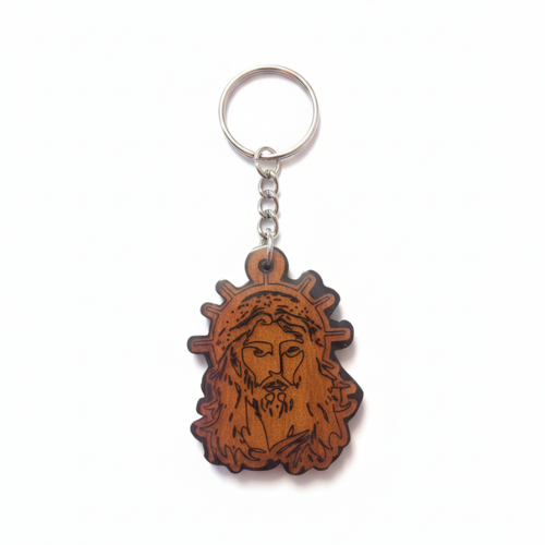 premium wooden jesus keychain (yesu design)