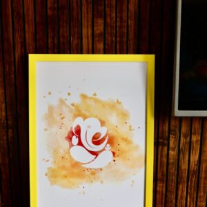 Ganapathi Wall Frame Painting – Modern Spiritual Home Decor (12 × 18 Inches)
