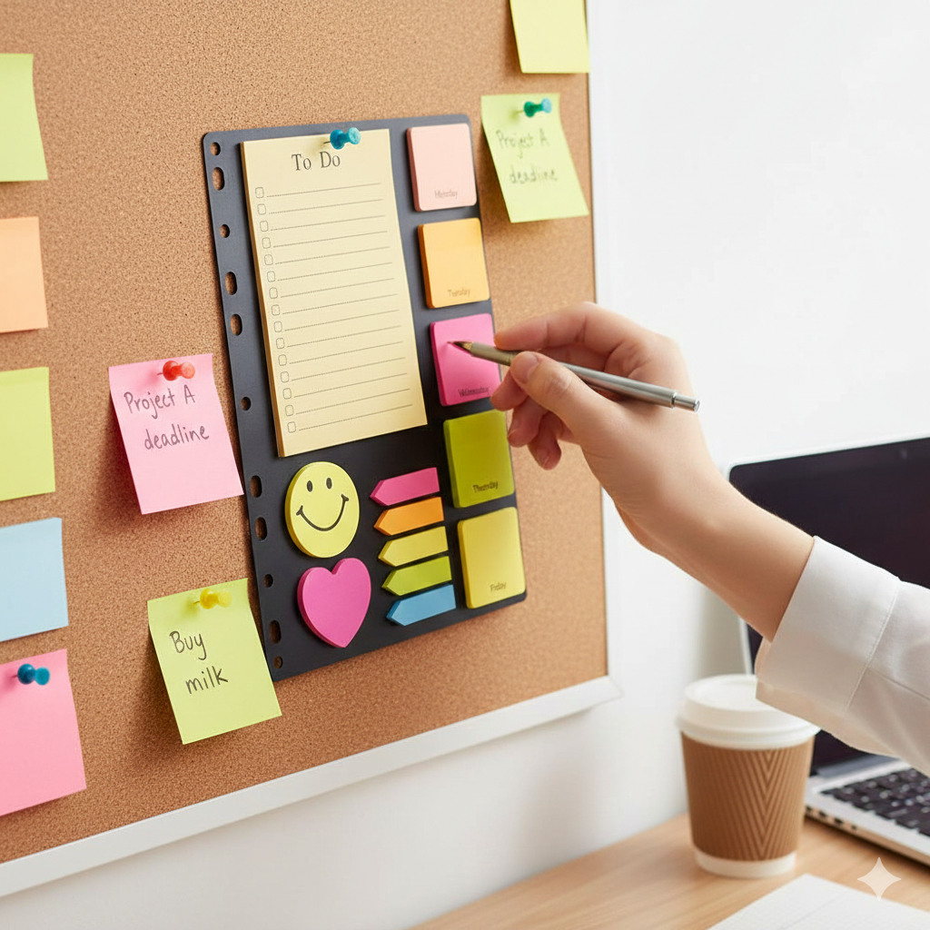 Sticky Note Planner Set – Multi-Color Memo Pad Combo