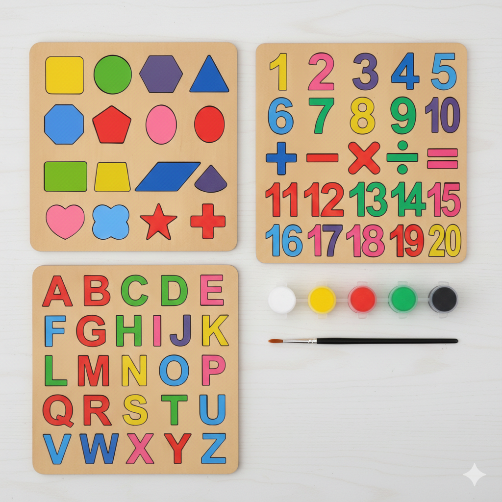 3 PCS Colour Puzzle Set – Kids Educational Toy