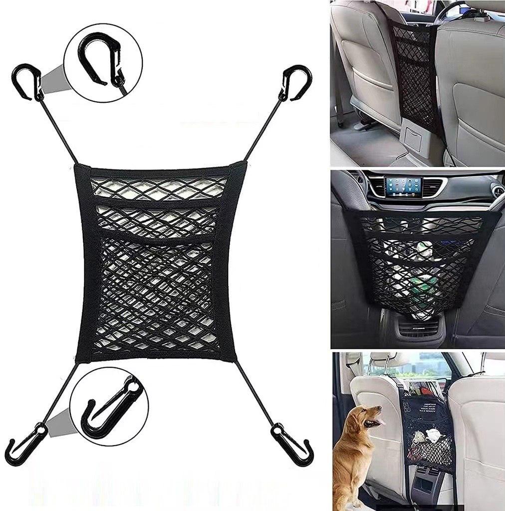 3×3 Layer Mesh Car Storage Net Organizer
