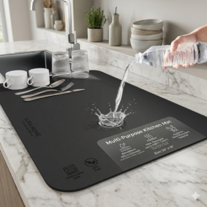 Dish Drying Mat – 40 x 60 cm (Black)