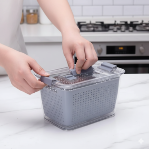 Net Fridge Container – Wash & Drain Storage Box