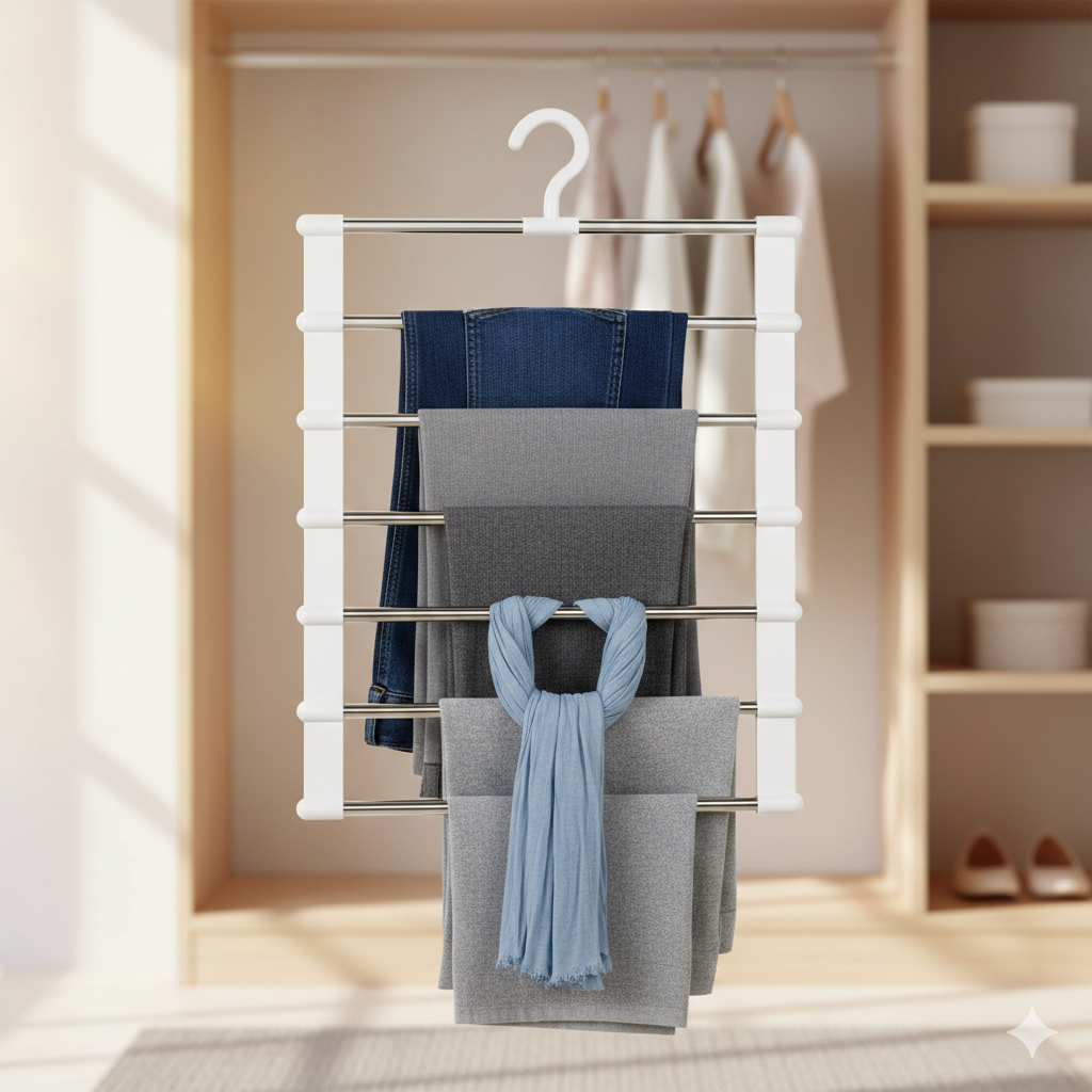 Pole Fold Hanger (Multi-Layer Foldable Clothes Hanger)