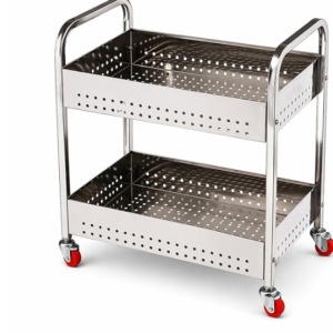 2 Layer Steel Kitchen Trolley