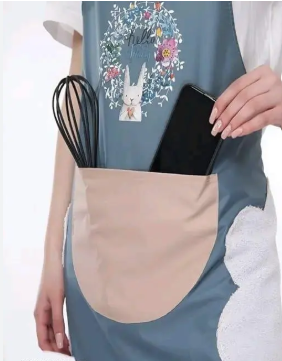 Kitchen Pocket Apron – Floral Design with Front Pocket - Image 2