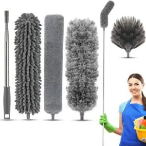 5 in 1 Microfiber Feather Duster – Extendable Multi-Surface Cleaning Tool