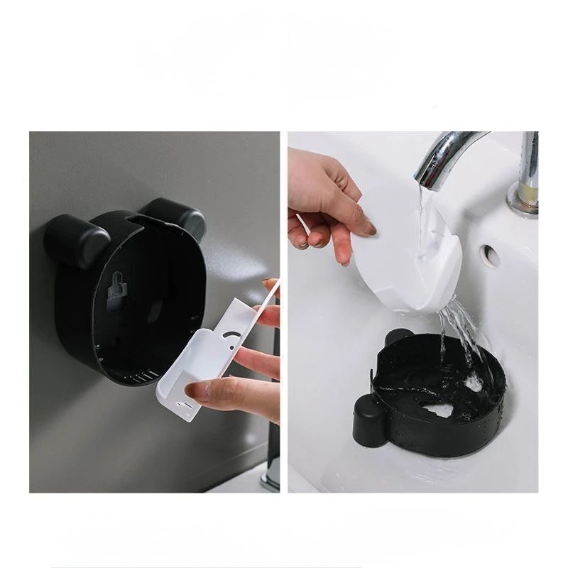 Teddy Flip Soap Box – Portable Travel Soap Case (Black / White) - Image 3