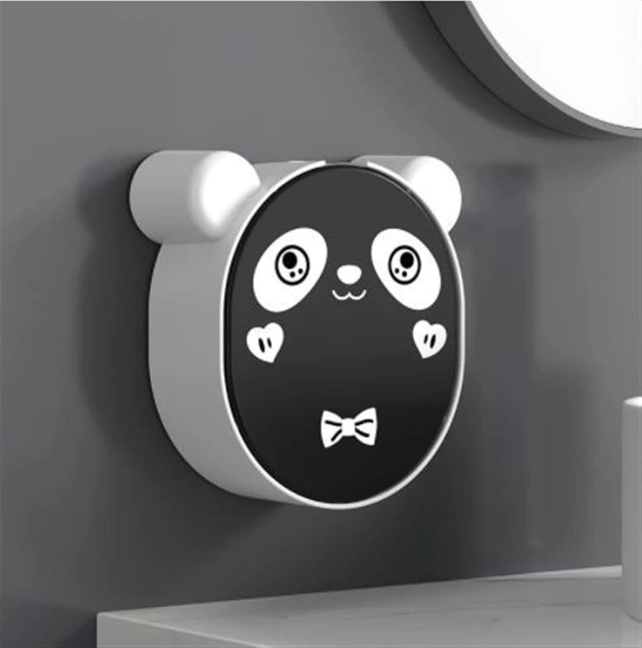 Teddy Flip Soap Box – Portable Travel Soap Case (Black / White)