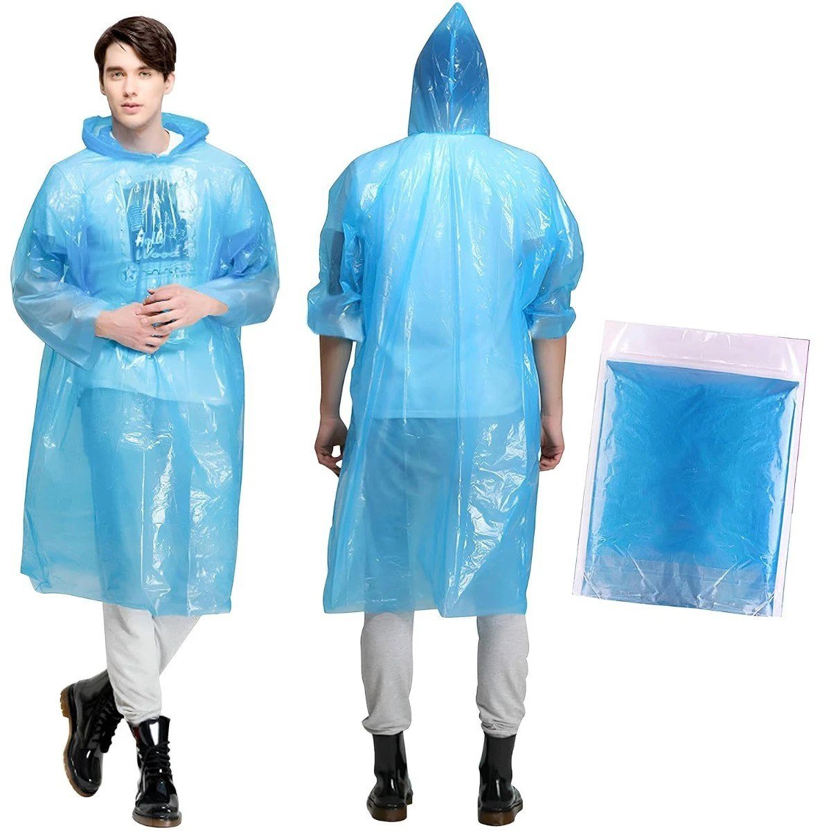 Disposable Rain Card / Emergency Rain Poncho (Pack of 4)