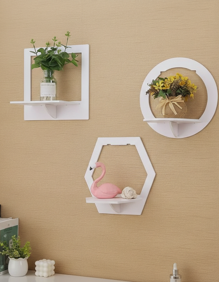 Decorative Wall Shelf – Geometric Design