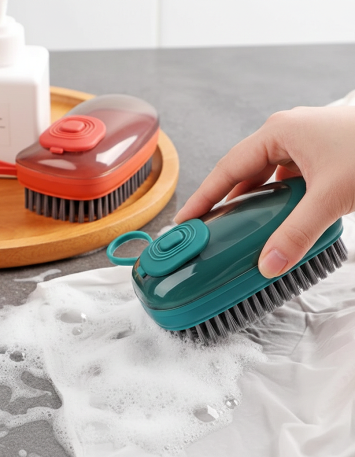 3 in 1 Brush with Liquid Dispenser