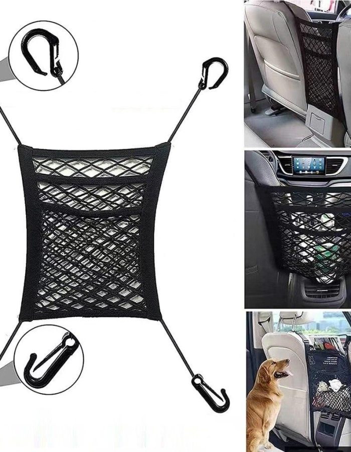 3×3 Layer Mesh Car Storage Net Organizer